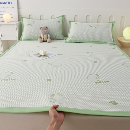 91家纺网 家纺一手货源 找家纺 （总）梦之星  2025新款凉豆豆凉席床席款三件套