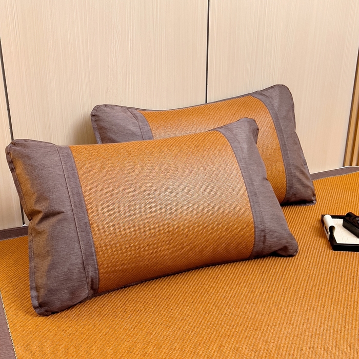 91家纺网 家纺一手货源 找家纺 梵赫 2025新款夏季成人凉感藤席凉席 简约-粉格