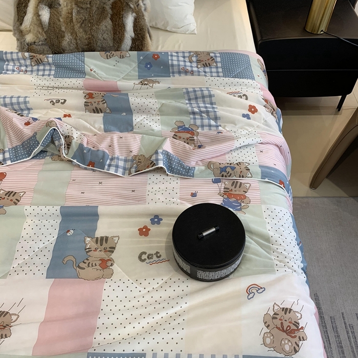 91家纺网 家纺一手货源 找家纺 奈萝家纺 2025新款A类凉感丝小凉皮夏被可机洗夏被新品空调被 小老虎