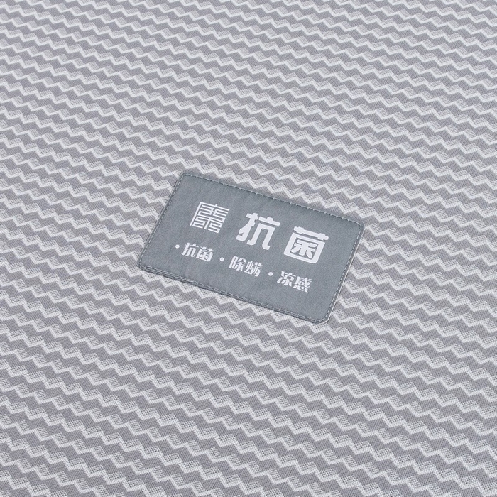 91家纺网 家纺一手货源 找家纺 尚品凤凰 2025新款凉感冰丝席三件套 抗菌波浪纹-灰