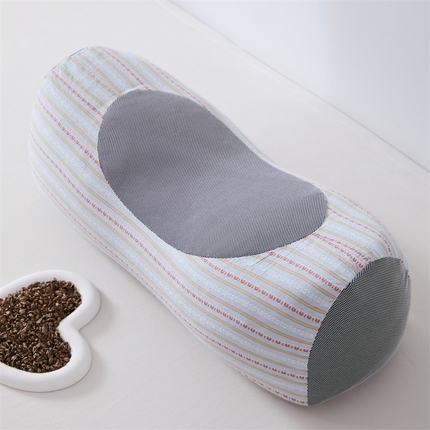 大熊枕芯2025新款3d条纹荞麦枕 元宝荞麦枕-灰45*15cm