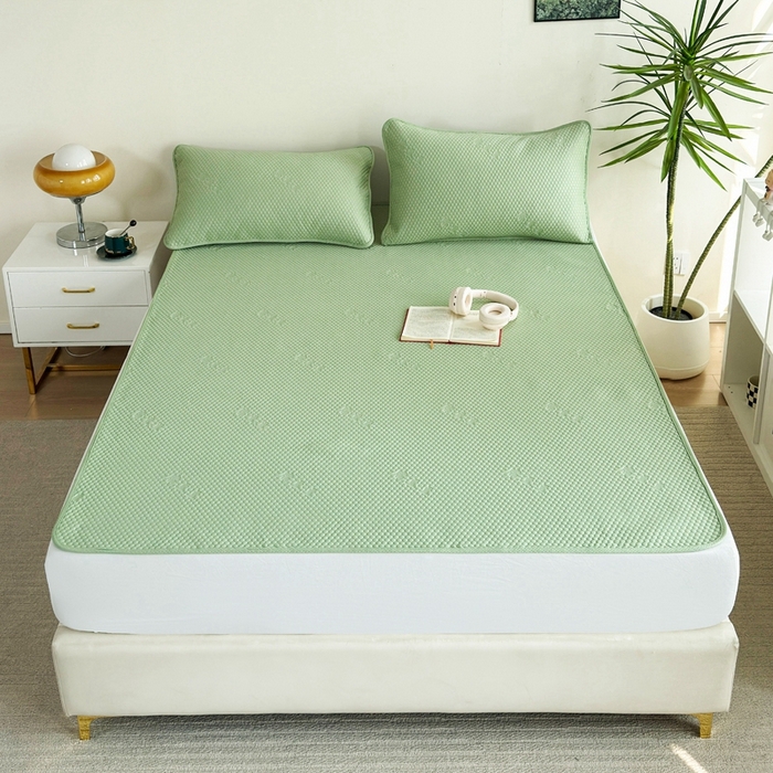 91家纺网 家纺一手货源 找家纺 许林2025新款凉豆豆床席 轻奢-绿