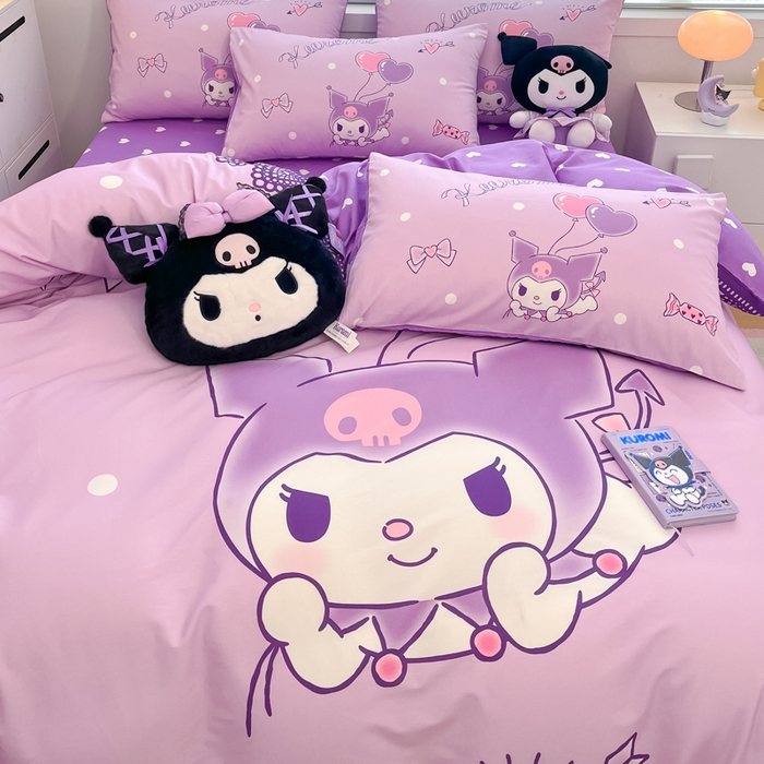 91家纺网 家纺一手货源 找家纺 暮思家居 2025新款正版授权三丽鸥大阪全棉数码印花纯棉四件套系列-第三批(专版花型) 大版-梦想库洛米