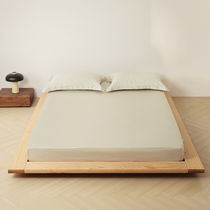 EH家居2025新款50*50双股长绒棉纯棉系列床笠单件-单床笠 初雪咖