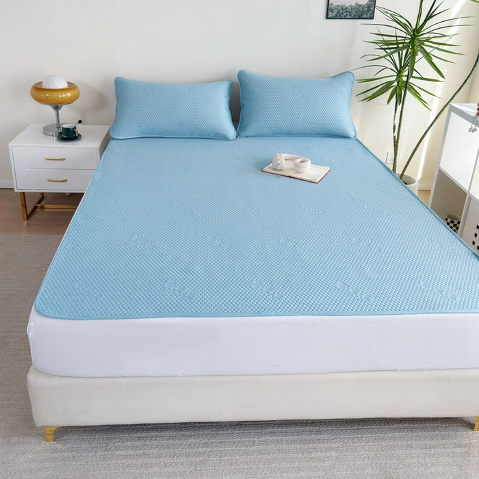 91家纺网 家纺一手货源 找家纺 许林2025新款凉豆豆床席 轻奢-蓝