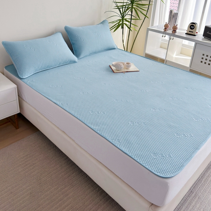 91家纺网 家纺一手货源 找家纺 许林2025新款凉豆豆床席 轻奢-蓝