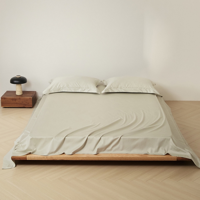 91家纺网 家纺一手货源 找家纺 EH家居2025新款50*50双股长绒棉纯棉系列床单单件-单床单 初雪咖