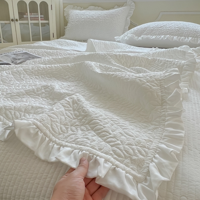 91家纺网 家纺一手货源 找家纺 （总）乐卧家居 2026新款春夏轻氧自然系韩式透气薄款夏被空调被子-曼尼