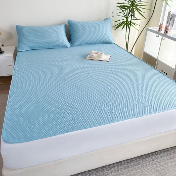 91家纺网 家纺一手货源 找家纺 许林2025新款凉豆豆床席 轻奢-蓝