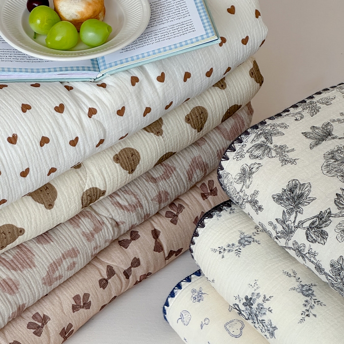 91家纺网 家纺一手货源 找家纺 （总）三朵家纺 2025春夏新款全棉纯棉双层绉绉纱三角针夏被夏凉被空调被