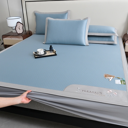 91家纺网 家纺一手货源 找家纺 （总）小牛席业 2025新款3D按摩-鲜花清凉豆豆席系列（床笠款）凉席藤席冰藤席冰丝席草席竹席乳胶席凉豆豆席