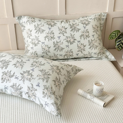 云玲时尚2025新款针织亲肤印花枕套 海棠