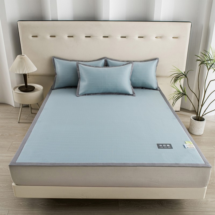 91家纺网 家纺一手货源 找家纺 （总）尚品凤凰 2025新款凉感冰丝席三件套凉席