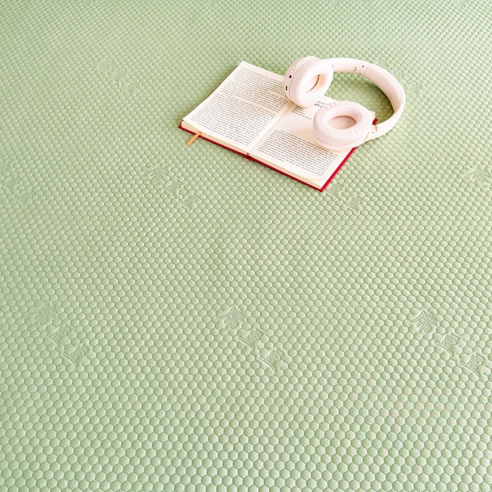 91家纺网 家纺一手货源 找家纺 许林2025新款凉豆豆床席 简约绿