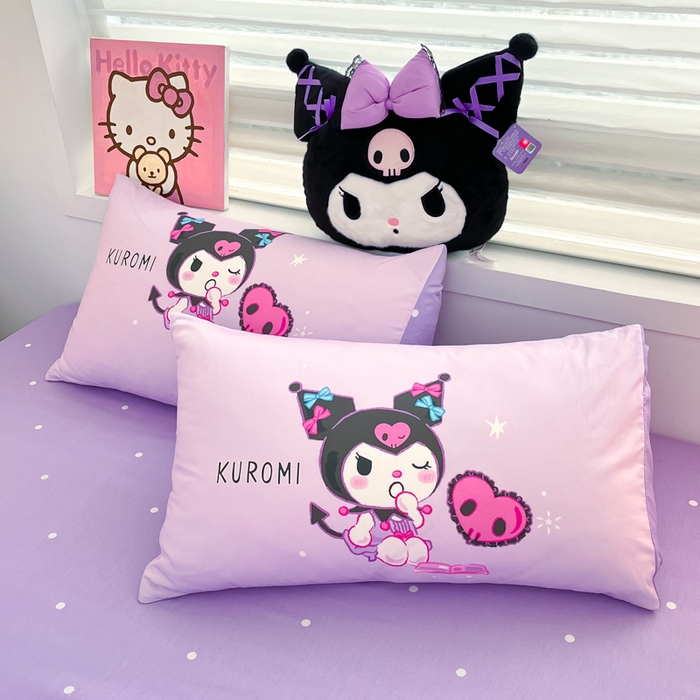 91家纺网 家纺一手货源 找家纺 暮思家居 2025新款正版授权三丽鸥大阪全棉数码印花纯棉四件套系列-第三批(专版花型) 大版-学霸库洛米