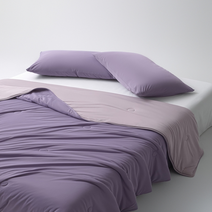 91家纺网 家纺一手货源 找家纺 欧邦 2025春夏新款Pro+深睡双面用锦纶夏被空调被 葡萄紫