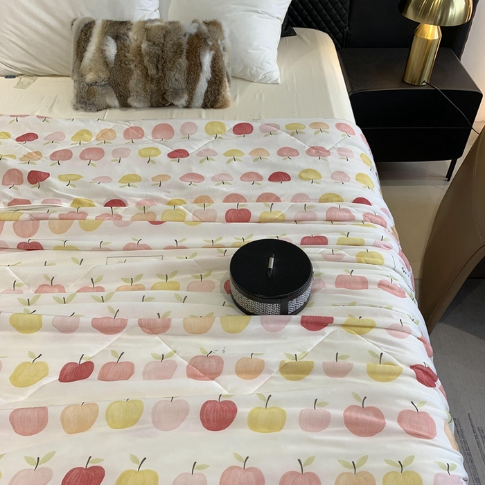 91家纺网 家纺一手货源 找家纺 奈萝家纺 2025新款A类凉感丝小凉皮夏被可机洗夏被新品空调被 小苹果粉