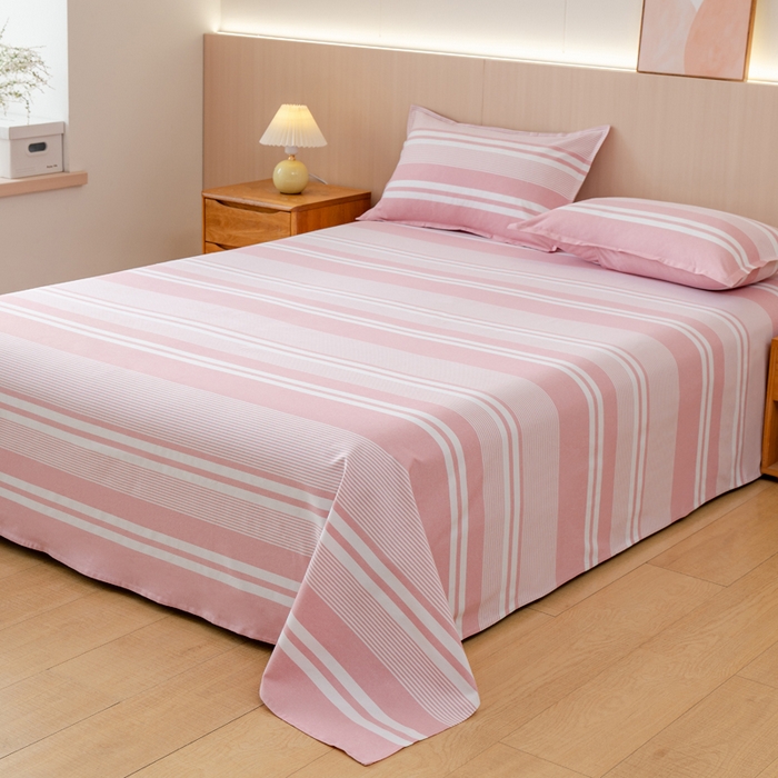 91家纺网 家纺一手货源 找家纺 居美良品 2025新款A类传统非遗手工粗布凉席三件套100%全棉色织床单 云锦-浅粉