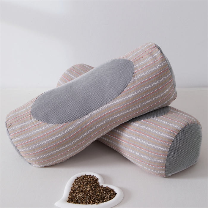 91家纺网 家纺一手货源 找家纺 大熊枕芯2025新款3d条纹荞麦枕 元宝荞麦枕-咖45*15cm