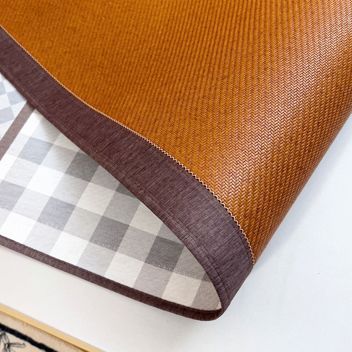 91家纺网 家纺一手货源 找家纺 梵赫 2025新款夏季成人凉感藤席凉席 简约-灰格