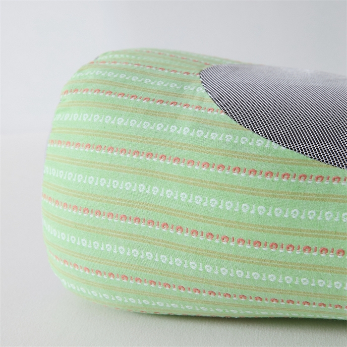 91家纺网 家纺一手货源 找家纺 大熊枕芯2025新款3d条纹荞麦枕 元宝荞麦枕-绿45*15cm