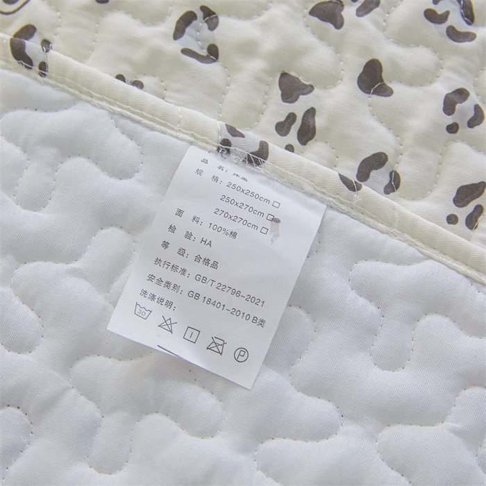 91家纺网 家纺一手货源 找家纺 恒爱家纺 2025新款全棉纯棉韩版印花床盖三件套 泡泡熊