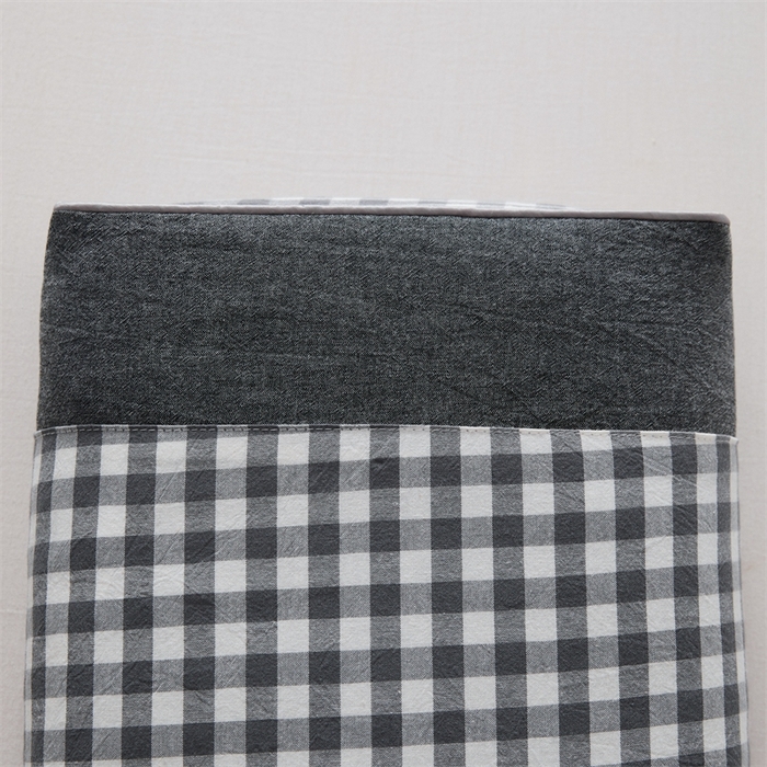 91家纺网 家纺一手货源 找家纺 大熊2025新款全棉水洗棉色织荞麦枕 宫廷荞麦枕-灰20*50*9cm