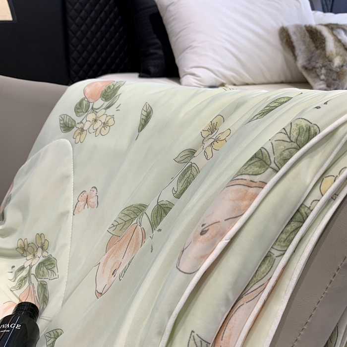 91家纺网 家纺一手货源 找家纺 奈萝家纺 2025新款A类凉感丝小凉皮夏被可机洗夏被新品空调被 香梨