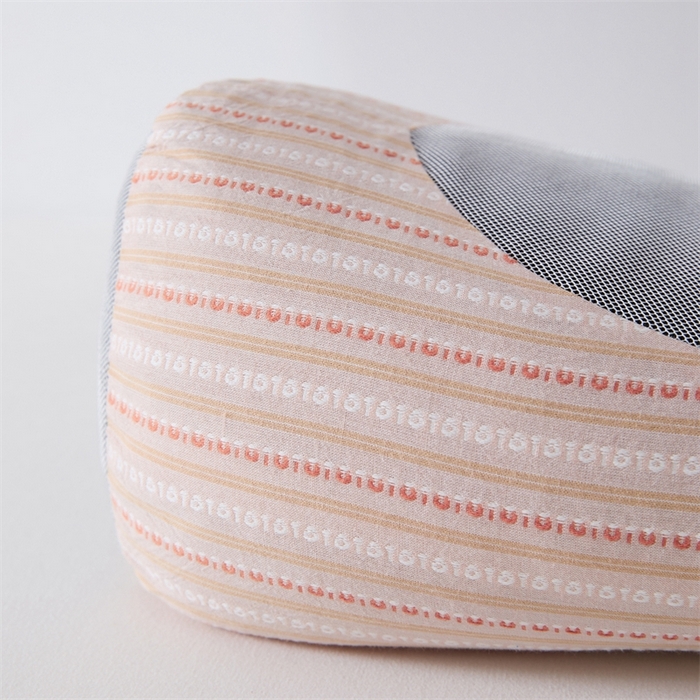 91家纺网 家纺一手货源 找家纺 大熊枕芯2025新款3d条纹荞麦枕 元宝荞麦枕-粉45*15cm