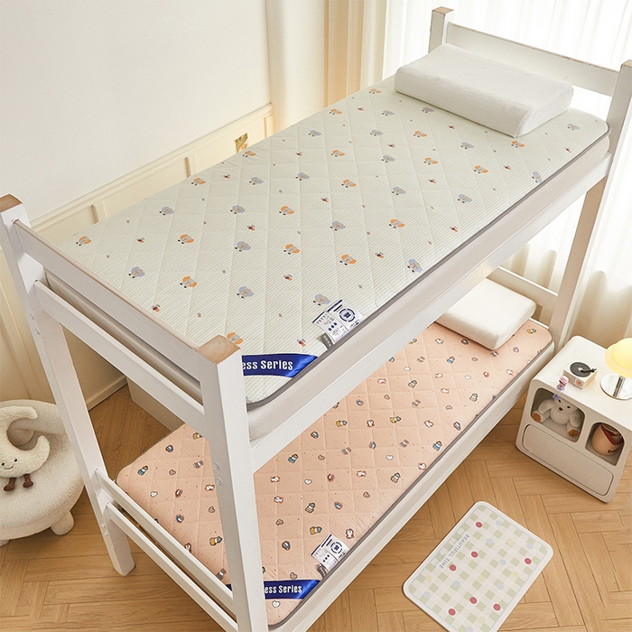 91家纺网 家纺一手货源 找家纺 丽诺床垫 2025新款全棉抗菌三明治学生床垫 小象宝