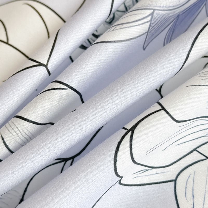 91家纺网 家纺一手货源 找家纺 2025新款夏季热款A类母婴级数码印花全棉四件套高端纯棉被套长绒棉床单床笠床上用品 沐熙-蓝