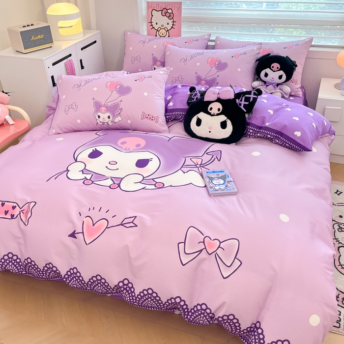 91家纺网 家纺一手货源 找家纺 暮思家居 2025新款正版授权三丽鸥大阪全棉数码印花纯棉四件套系列-第三批(专版花型) 大版-梦想库洛米