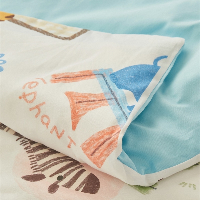 91家纺网 家纺一手货源 找家纺 艾佳宝贝 2025新款A类儿童全棉多功能单被套 动物的世界