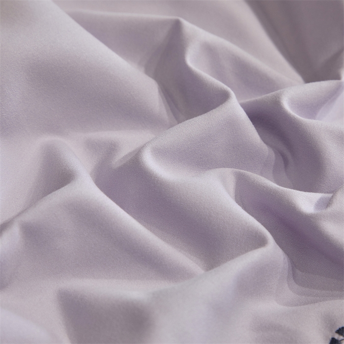 91家纺网 家纺一手货源 找家纺 佳宇轩 2025爆款水洗棉五彩刺绣四件套简约轻奢织带绣花床单床笠被罩4件套-简约时代 简约时代紫