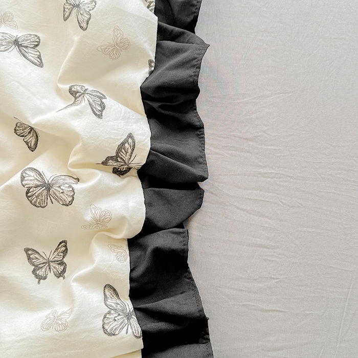 91家纺网 家纺一手货源 找家纺 佳一家纺 2025新款亲肤水洗棉夏被 蝶舞