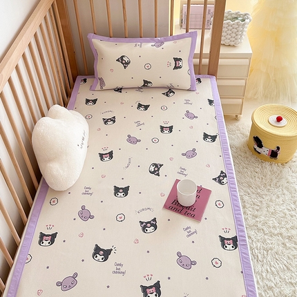 91家纺网 家纺一手货源 找家纺 （总）嗨生活 2025新款 正版授权三丽鸥儿童凉席 幼儿园凉席 冰丝席