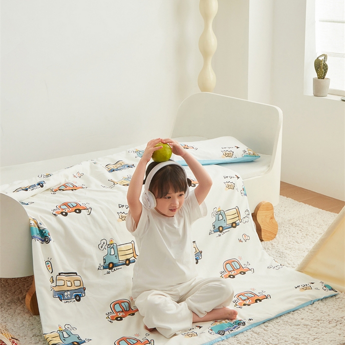 91家纺网 家纺一手货源 找家纺 （总）艾佳宝贝 2025新款A类儿童全棉多功能单被套可拆式夏被四季被子