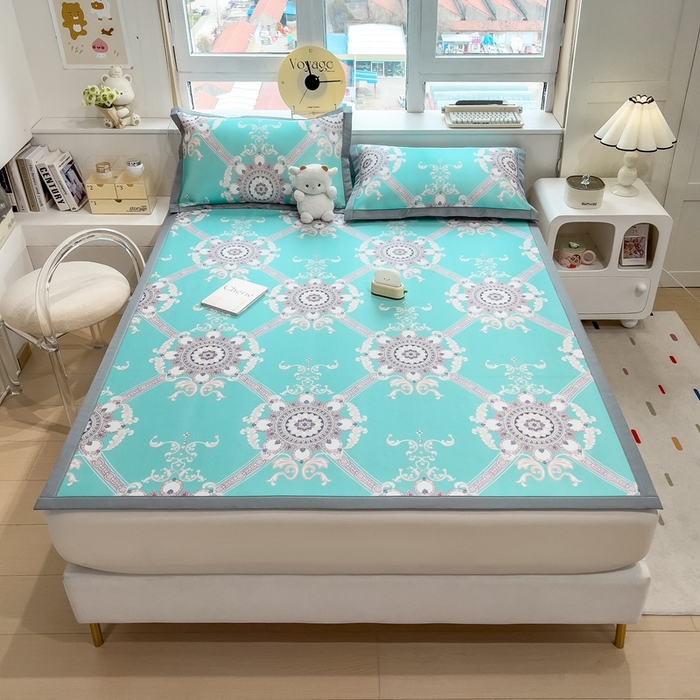 91家纺网 家纺一手货源 找家纺 （总）斯尔顿 2025新款炭光冰丝凉席