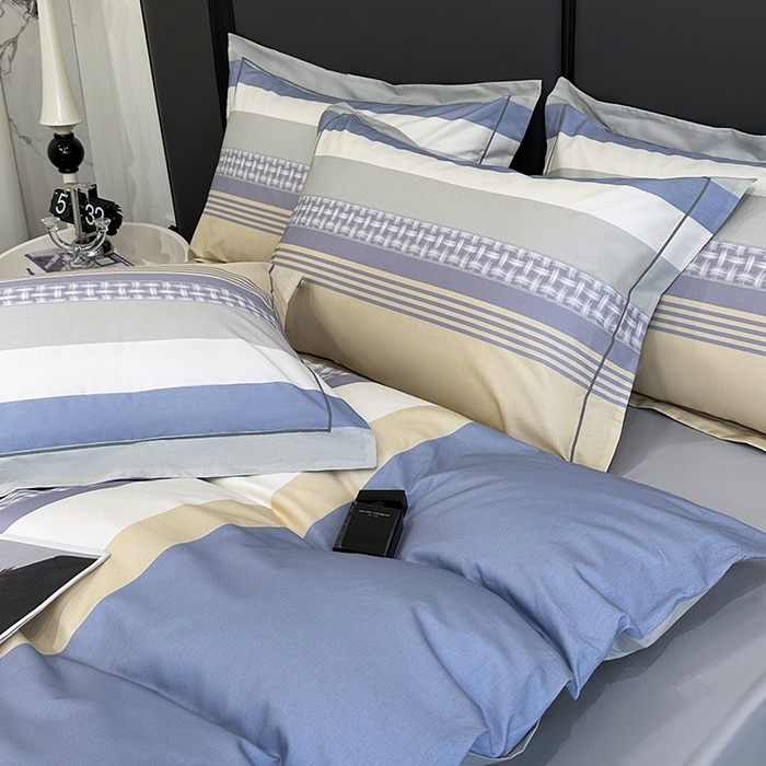 91家纺网 家纺一手货源 找家纺 乐蔻家纺 2025新款全棉13376数码印花四件套 简柠 兰