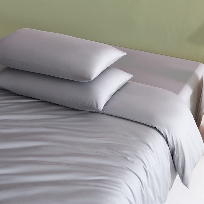 91家纺网 家纺一手货源 找家纺 闲鱼家纺 2025新款亲肤舒适60S黑标A类全棉纯色四件套单被套单床笠-风格一单被套单床笠-风格二 星辰灰