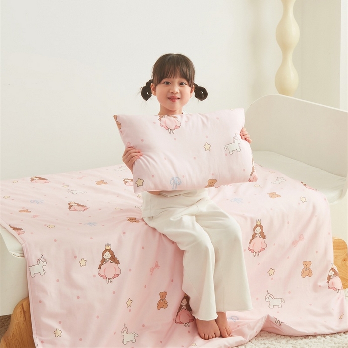 91家纺网 家纺一手货源 找家纺 艾佳宝贝 2025新款A类儿童全棉多功能单被套可拆式夏被 甜甜小公主