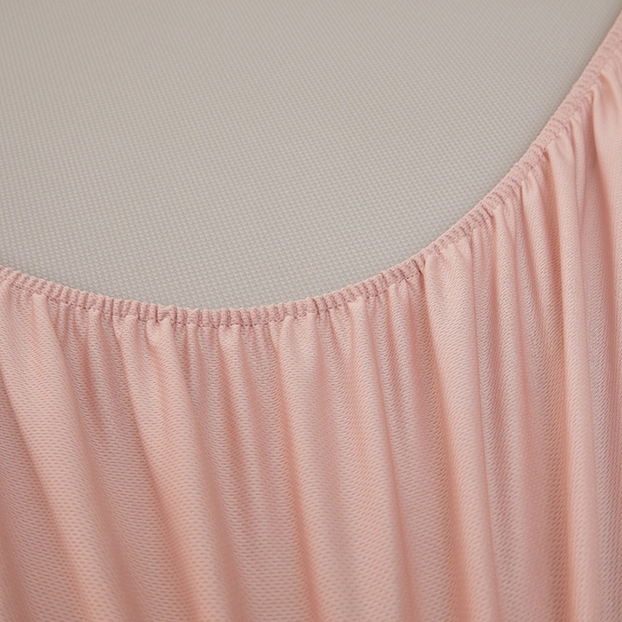 91家纺网 家纺一手货源 找家纺 全季家居 2025新款全季家居5A抗菌min系列凉感冰丝席 床笠-淡粉