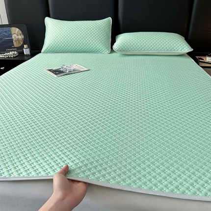 湘之帛 2025新款华夫格冰豆豆凉席 米字格-薄荷绿