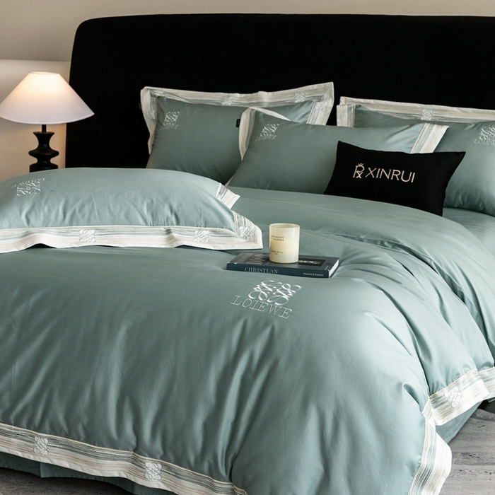 91家纺网 家纺一手货源 找家纺 （总）馨蕊家居 2025新款100s高奢典藏简约全棉系列四件套-棉罗莎