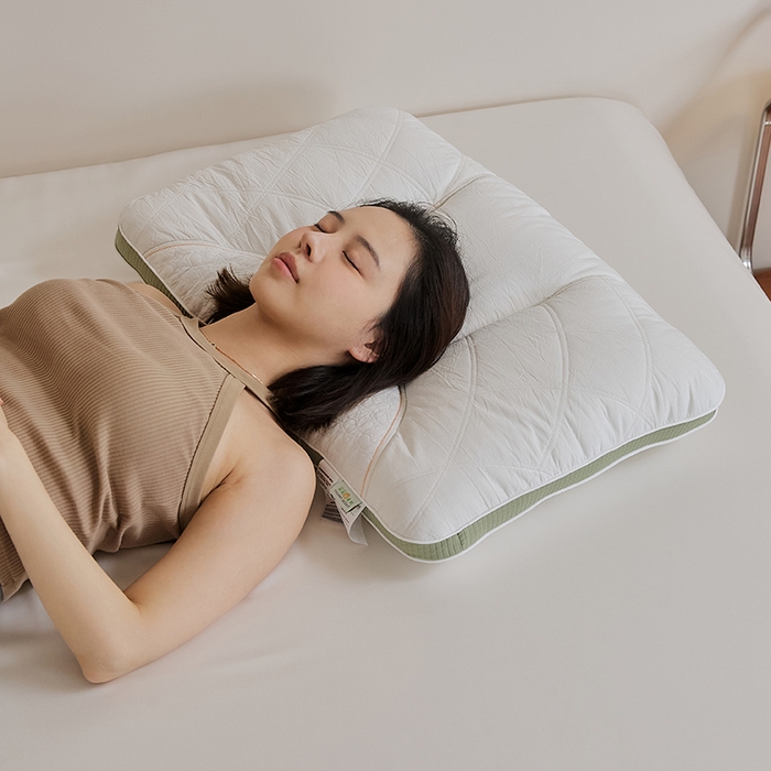 91家纺网 家纺一手货源 找家纺 2025新款星星荞护颈枕枕头枕芯 定型分区护颈枕-一对装（PE软管）