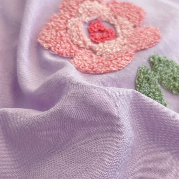 91家纺网 家纺一手货源 找家纺 优卡迪家纺馆 2025新款水洗棉毛巾绣四件套（下载文件夹包含买家秀） 国色天香-浅紫