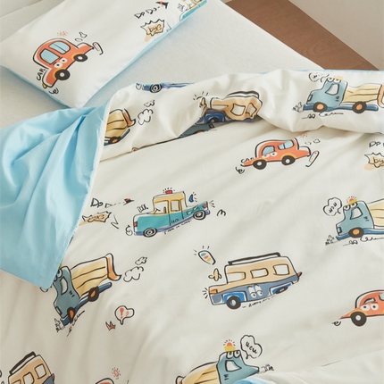 91家纺网 家纺一手货源 找家纺 （总）艾佳宝贝 2025新款A类儿童全棉多功能单被套可拆式夏被