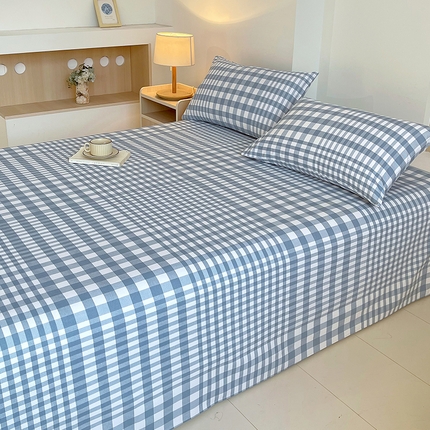 91家纺网 家纺一手货源 找家纺 （总）春皖家纺 2025新款A类全棉简约老粗纱布四件套风格一-普通款单枕套