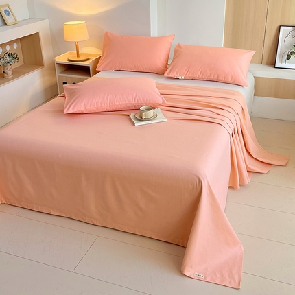 91家纺网 家纺一手货源 找家纺 （总）春皖家纺 2025新款A类全棉简约老粗纱布四件套风格一-普通款单枕套