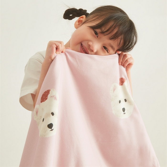 91家纺网 家纺一手货源 找家纺 艾佳宝贝 2025新款A类儿童全棉多功能单被套可拆式夏被 乖萌小狗